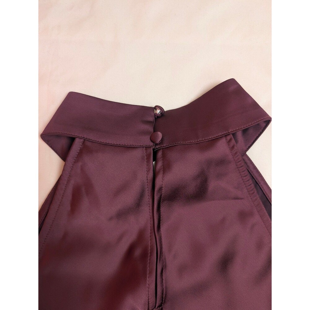 Women's A New Day Midi A-Line Sleeveless Dress Wine Red Medium - Picture 8 of 10